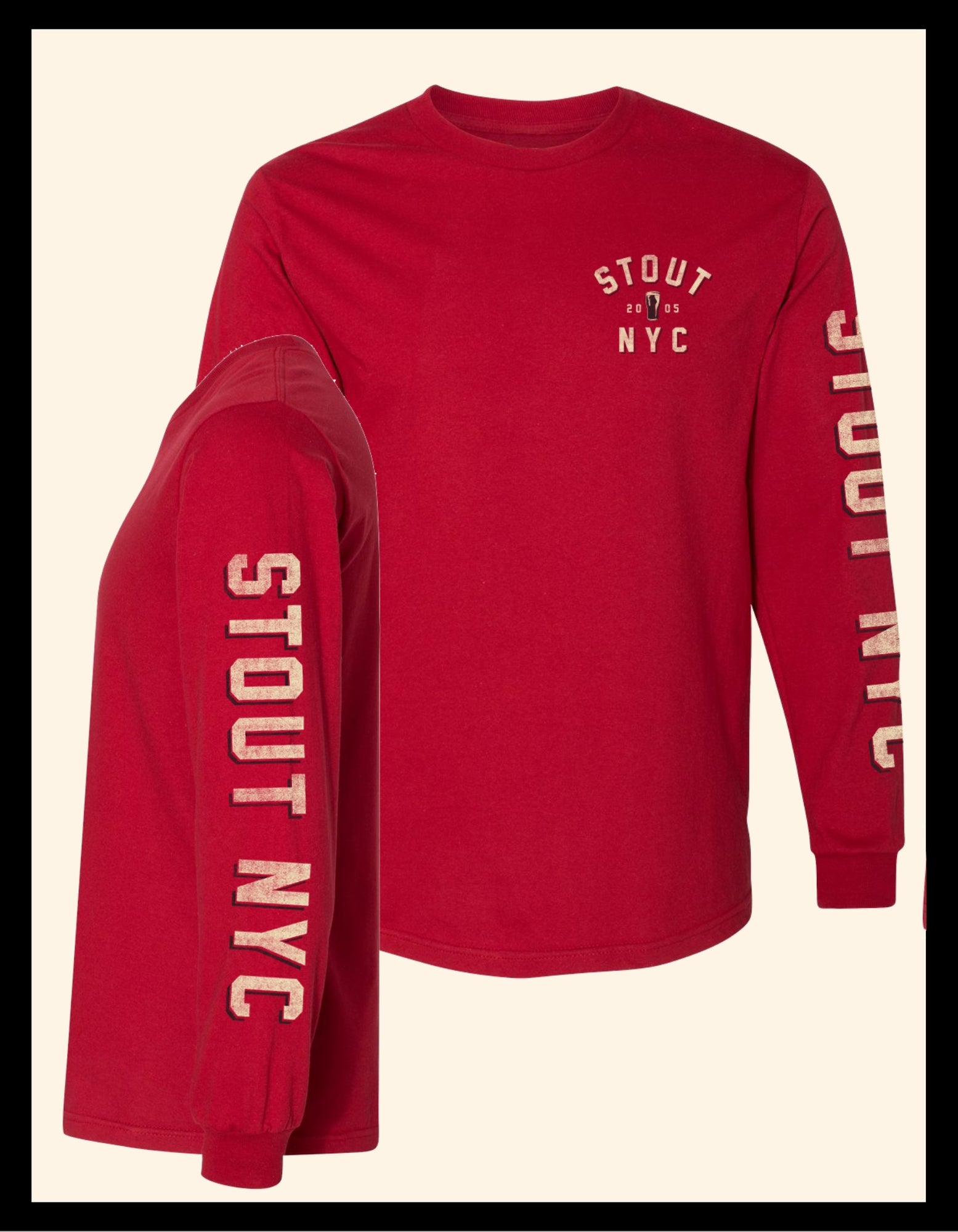 Wedge Varsity Left Sleeve ~ Long Sleeve Tee