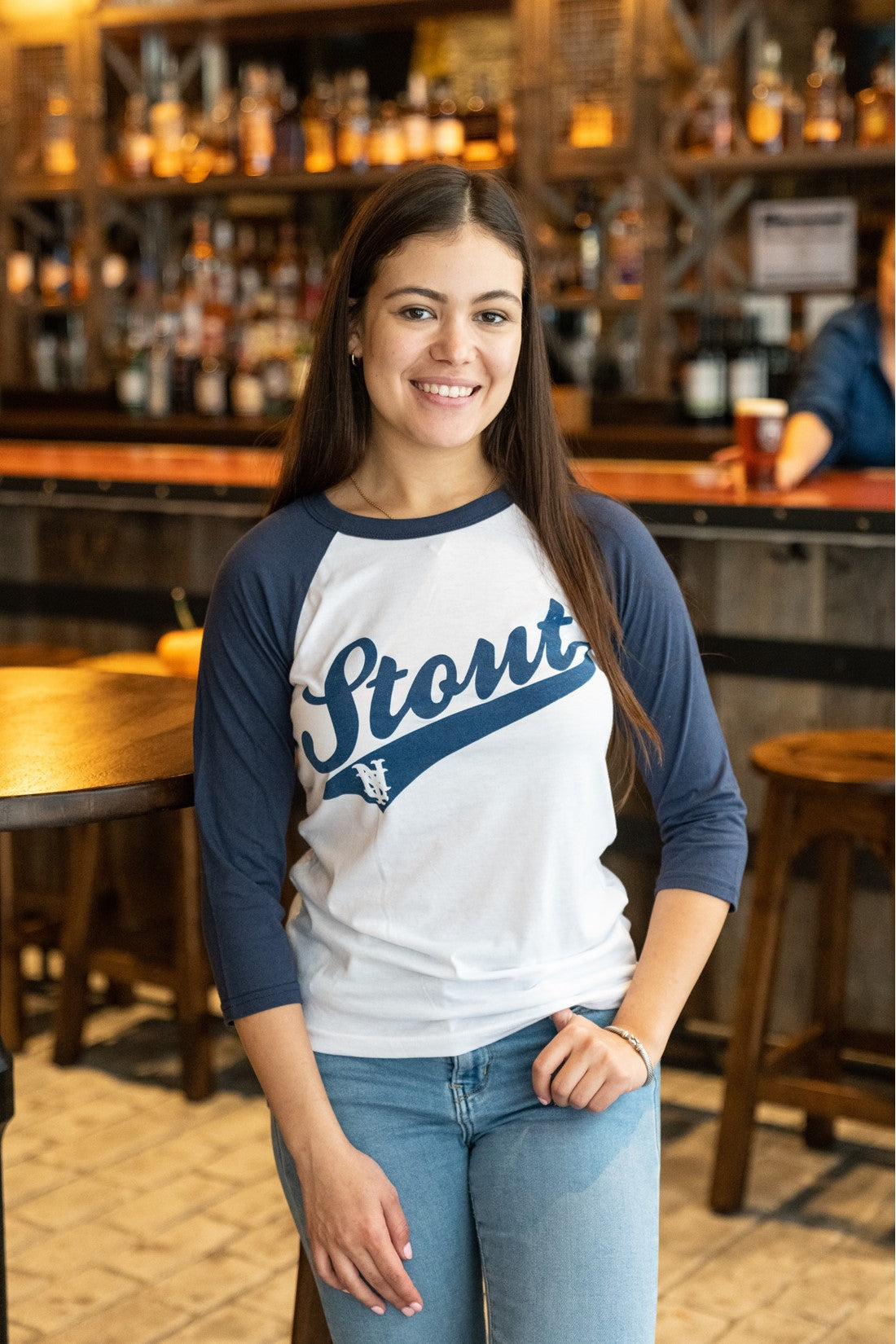 Stout Baseball 3/4 Sleeve Navy - Raglan